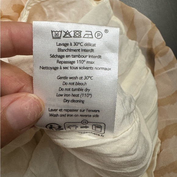 Sezane Julietta Long Sleeve Pleated Maxi Robe Dress Zebra - Picture 7 of 11